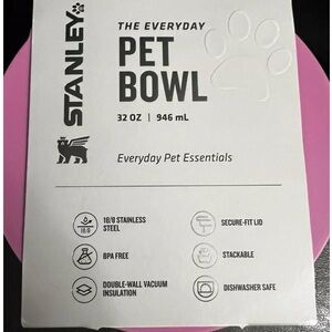 Stanley 32oz Pink & Berry Pet Bowl with Lid